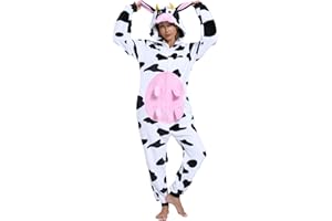 Xaunohu Adult Onesie Pajamas Animal One Piece Costume Halloween Cosplay for Women Men Family