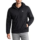 Spyder Mens Windbreaker Jacket - Lightweight Insulated Water-Resistant Active Zip Up Hooded Windbreaker Jackets for Men