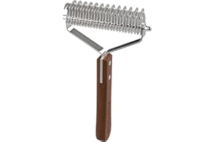 ABROCA Dog Brush for Shedding, Pet Grooming Brush, Double Side Shedding and Dematting Undercoat Rake Comb Deshedder Brush for Long Haired Dogs and Cats, Cat Dog Hair Shedding Brush, Dog Grooming Brushes