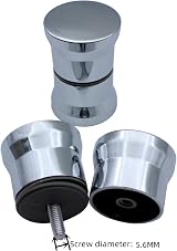 KEABATH Shower Door Knob Handle 2 Pairs Chrome Glass Door Pull 60x38mm view 2