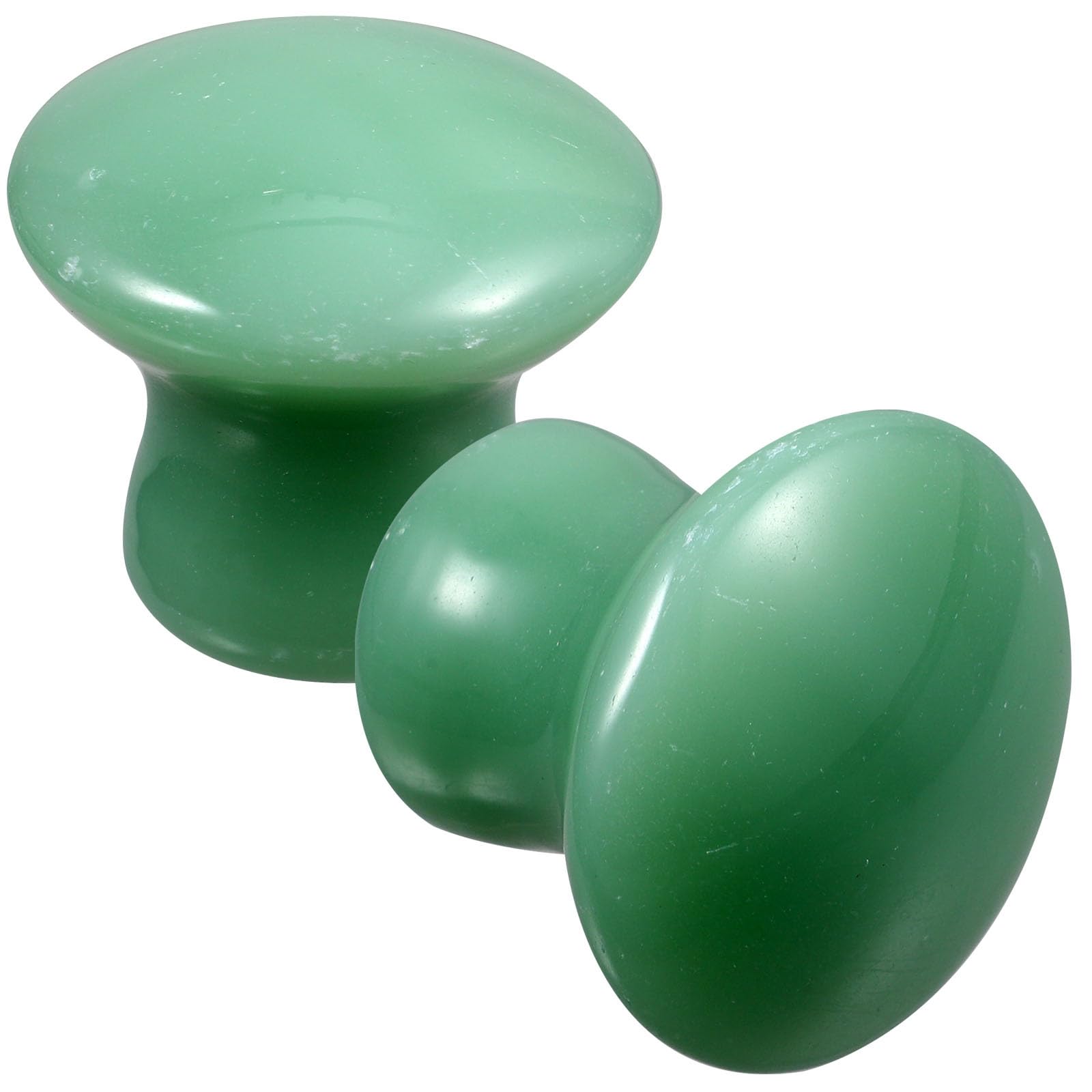 OSALADI 2Pcs Gua Sha Facial Tools, Green Jade Quartz Massage Gua Sha Rollers Stones Scraping Massage Tool for Women Home Spa