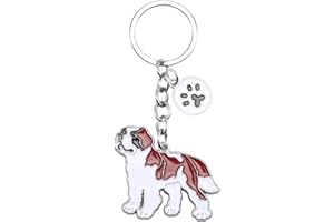 WEWAYSMILE Dog Car Keychain - Lovely Portable Metal Key-Ring for Pet Lovers - Birthday Puppy Theme Gift
