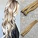 Googoo Highlighted Blonde 16/22 Ombre Hair Extension I Tip Blonde Fusion Hair Extensions 50 Strands 1g/s 50gram 20inch