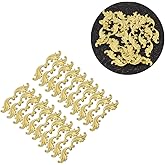 Acxico 20Pcs Brass Leaf Filigree Embellishment Wraps Finding DIY Hand Crafts Charms