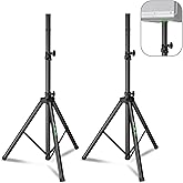 NiuNyuNeu Pair of Speaker Tripod Stands Height Adjustable from 43.7'' to 70.8'' PA DJ Party Tripod Speaker Stand 35mm Compatible Insert