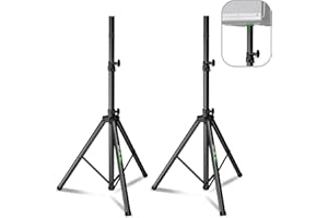 NiuNyuNeu Pair of Speaker Tripod Stands Height Adjustable from 43.7'' to 70.8'' PA DJ Party Tripod Speaker Stand 35mm Compatible Insert