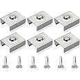 MECCANIXITY Rope Light Mounting Clips, Wall Channel Mounting Holder Accessories for 15mm to 17mm LED Neon Strip, Stainless Steel, Pack of 50