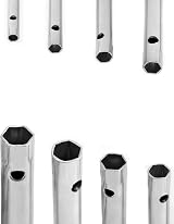 QWORK Box Spanner Set Tubular Spanners 6 7-20 22 mm 10 Pcs with 2 Tommy Bars view 3