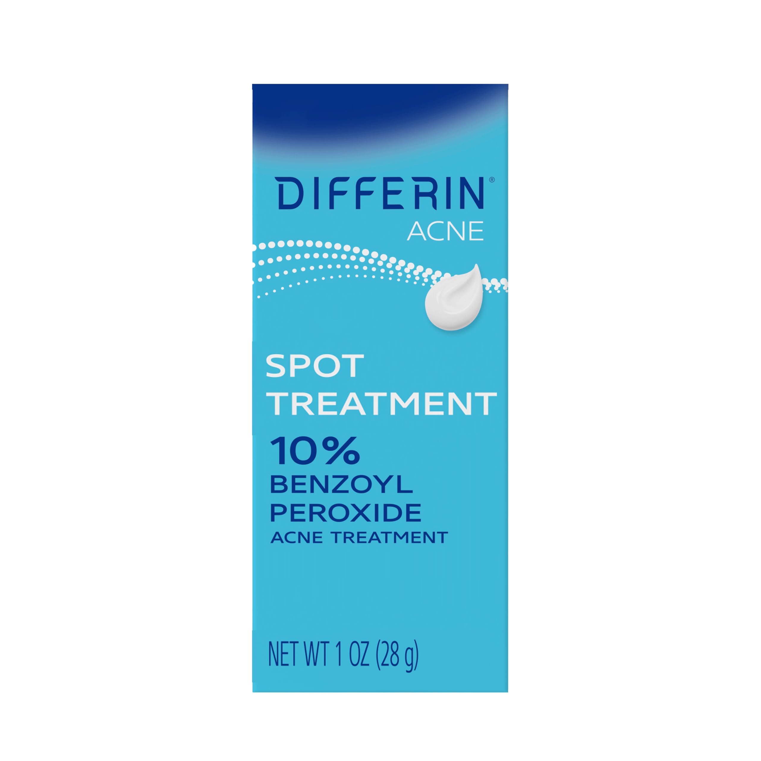 Photo 1 of Differin Acne Spot Treatment with 10% Benzoyl Peroxide, Maximum Strength OTC Acne Treatment, Fast Acting Spot Treatment for Face, 1 oz