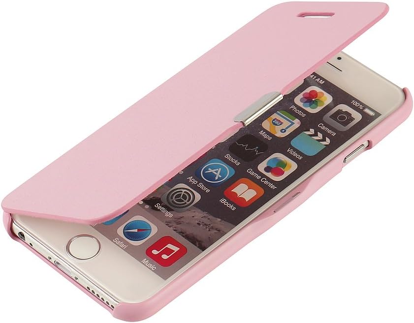 MTRONX for iPhone 6 Case, iPhone 6s Case, Magnetic Closure Ultra Slim Folio Flip PU Leather Twill Case Cover Pouch for Apple iPhone - Pink(MG-PK)