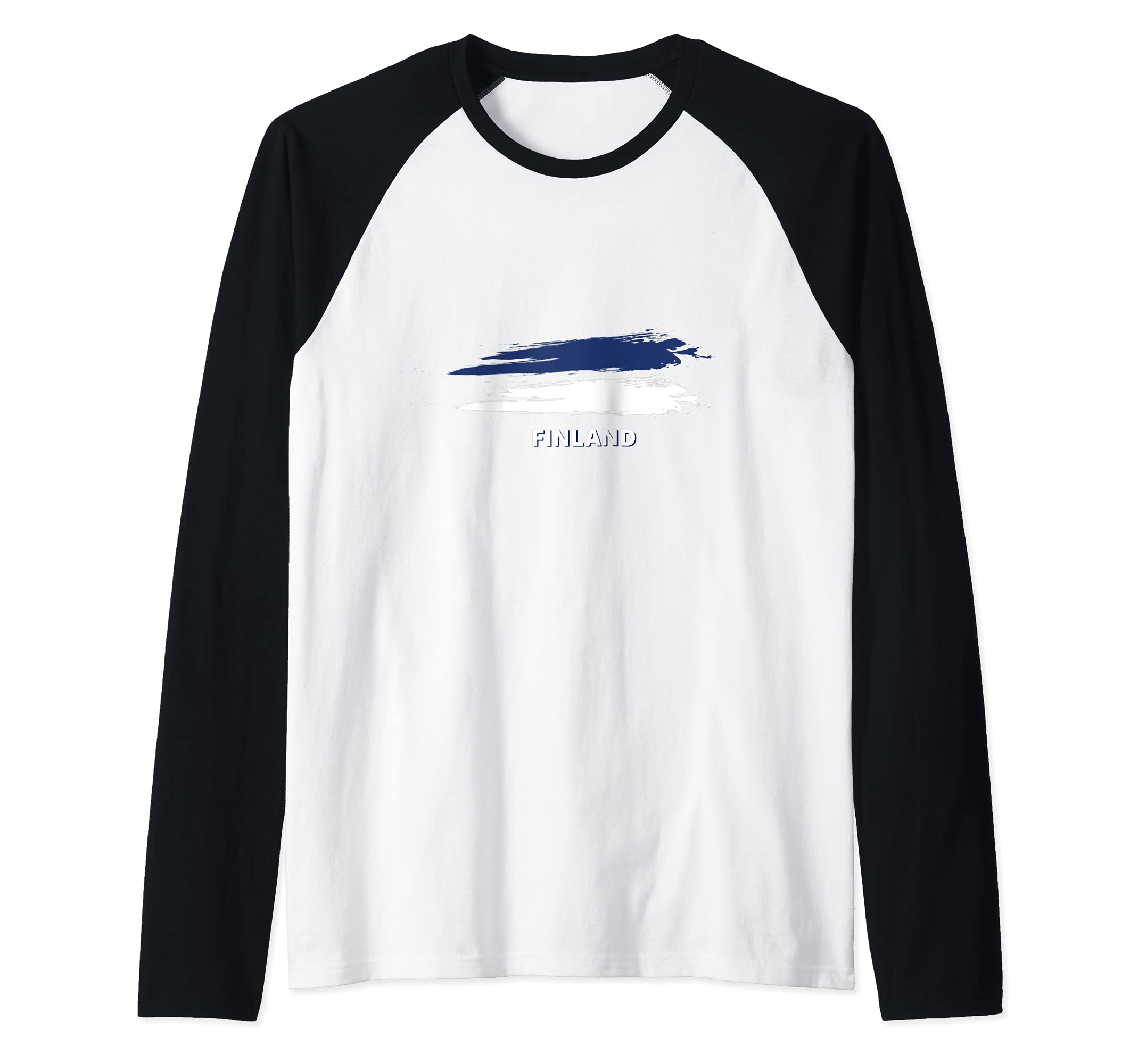 Flag Finland Raglan Baseball Tee