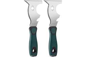 CoatPro Twools -Putty Knife, Paint Scraper, 2 Pack 10 in 1 Multi-Use Scraper Tool, Metal Scraper, Carbide Scraper with Hammer End, Paint Scrapers for Wood, Paint Scraper Tool for Painting