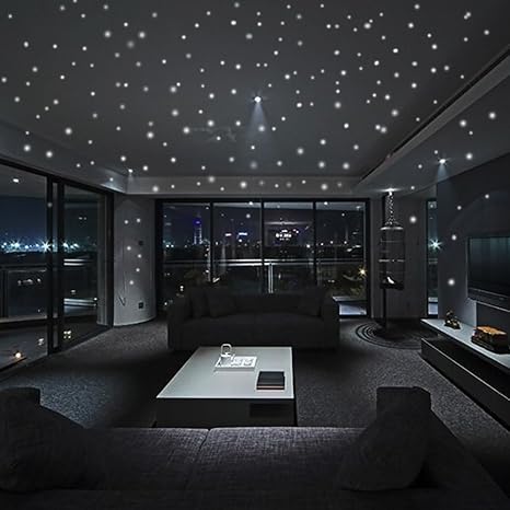 JiaMeng Glow In The Dark Star Pegatinas de Pared Dots and Moon ...