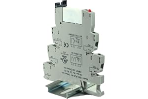 Automation Systems Interconnect ASI ASI328003 24Vac/dc Pluggable SPDT Relay with DIN Rail Mount Screw Clamp Terminal Block Base, 6 amp, 250 VAC Rating, 24 VAC/DC Coil