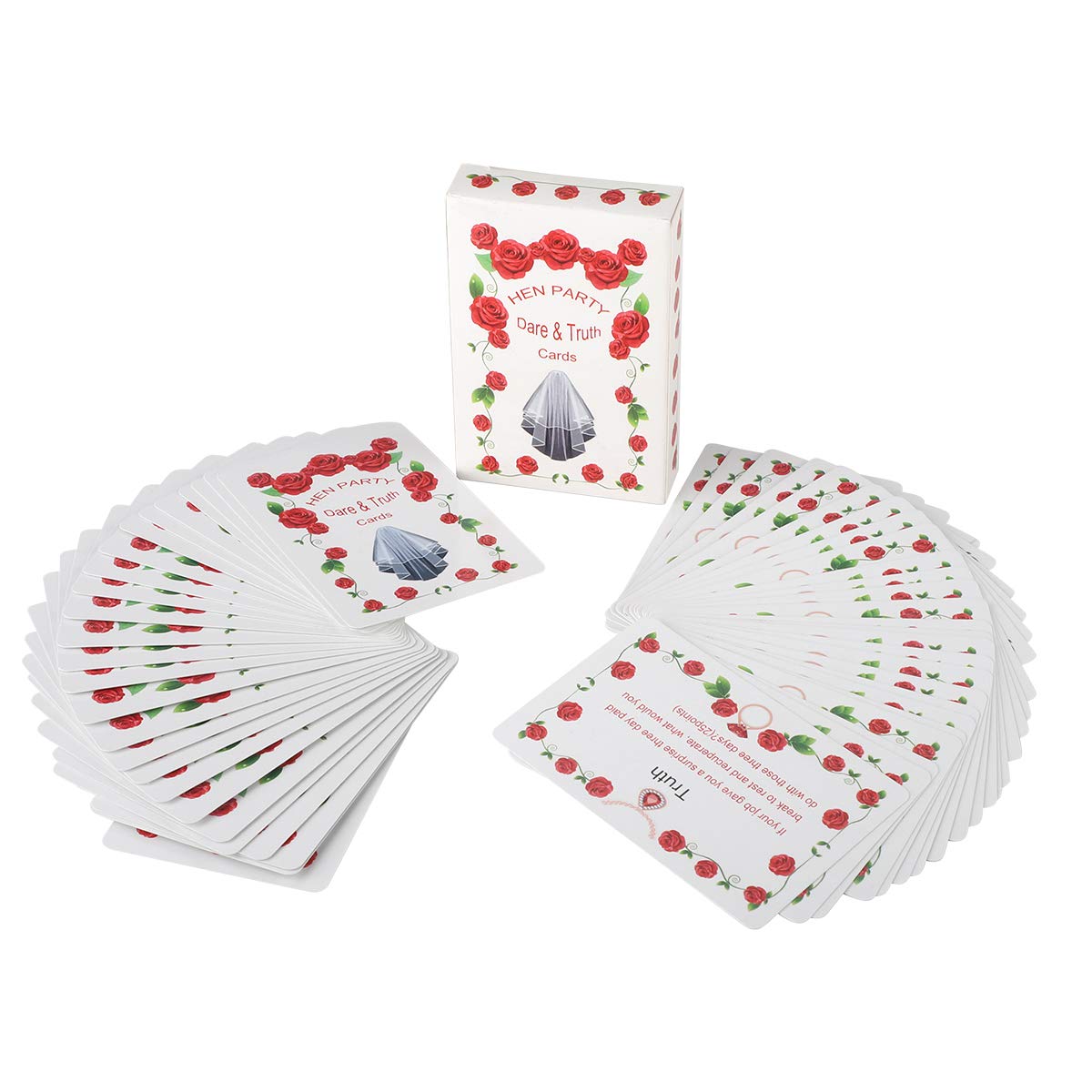 innobase Hen Night Party Girls Night Out Games - Dare & Truth / WHAT AM I Cards, Hilarious Hen Party Dare Cards Hen Night Fun Games for Adults Team Bride To Be bridal shower, 2 Games