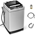 Giantex Full Automatic Washing Machine, 2 in 1 Portable Laundry Washer 1.5Cu.Ft 11lbs Capacity Washer and Spinner Combo 8 Programs 10 Water Levels Energy Saving Top Load Washer for Apartment Dorm
