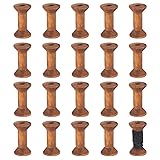 BENECREAT 20Pcs Antique Wooden Empty