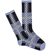 K. Bell Men's Frances Plaid Active Crew Socks 1 Pair, Soft Blue, Men's 10-13 Shoe