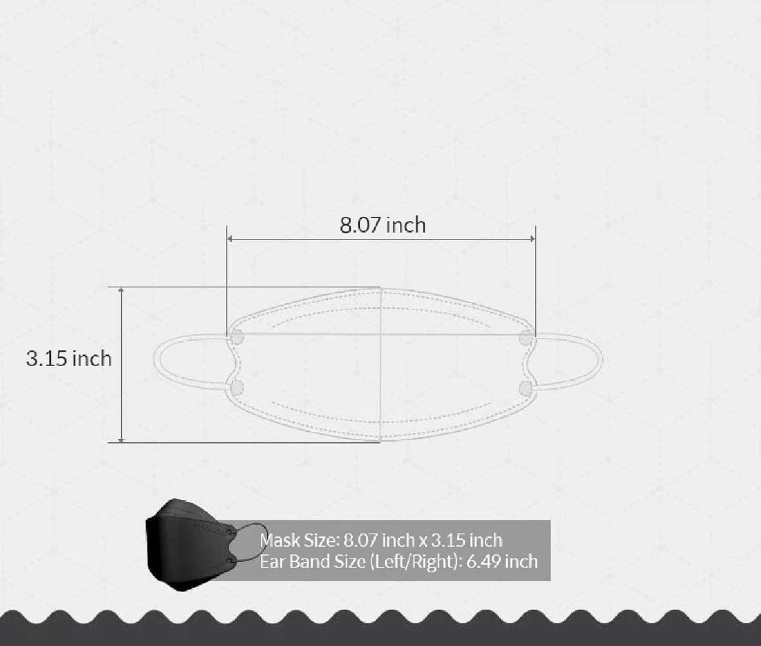 [10 Pack] Black All Keeper KF94 Face Safety Masks 4-Layers Filter Protection: Clothing
