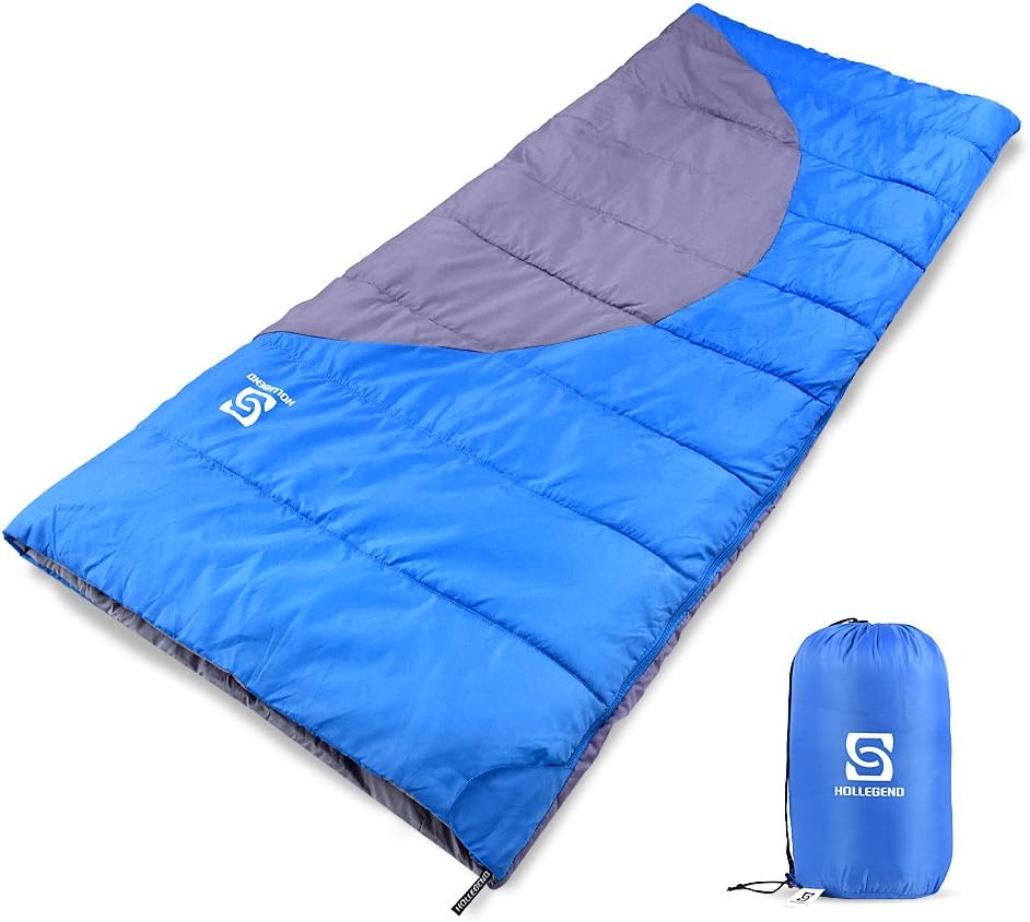 HOLLEGEND Sleeping Bag - Envelope Lightweight Portable,Waterproof,Perfect for Camping,Hiking,Backpacking,Traveling and Outdoor Activities