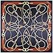 YOUR SMILE Polyester Scarf Women's Fashion Pattern Large Square Satin Headscarf Headdress 35''x35'' (Style 508)
