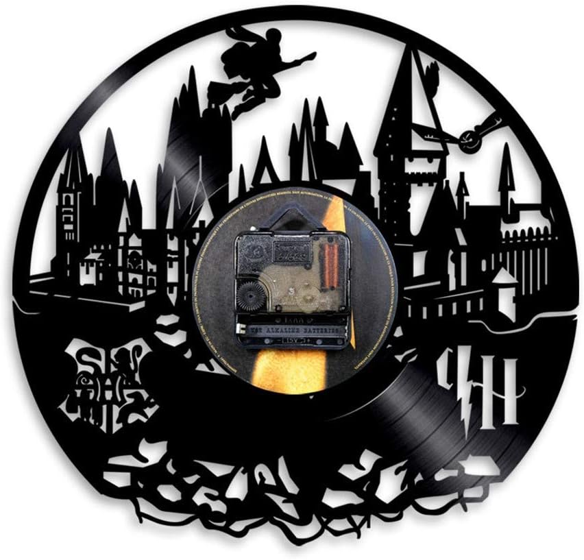 WALL CLOCK Harry Potter Vinyl Record Creative Quartz 3D Classic CD Children's Room Art Decor