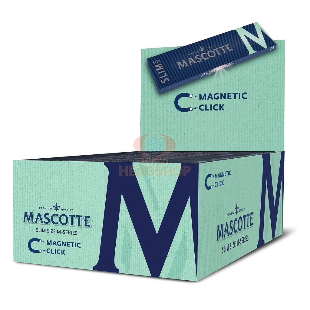 MASCOTTE KING SIZE SLIM MAGNETIC ROLLING PAPERS SLOW BURNING EXTRA THIN M SERIES