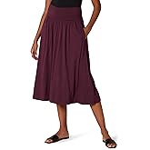 Amazon Essentials Women's Jersey Pull On Midi Length Skirt