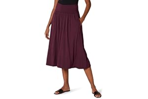 Amazon Essentials Women's Jersey Pull On Midi Length Skirt