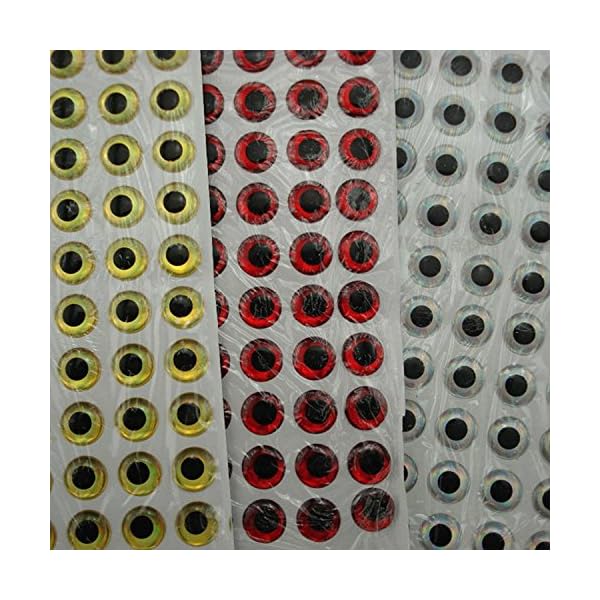 C-Pioneer-100PCS-3D-Fishing-Lure-Eyes-Red-Gold-Silver-8MM-Random-Color