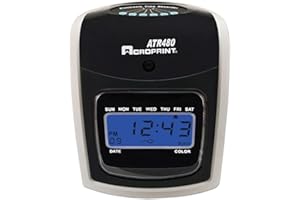 Acroprint ATR480 Totalizing Time Clock Machine – Automatic Employee Attendance Recorder for Small Business, Includes Cards and Ribbon