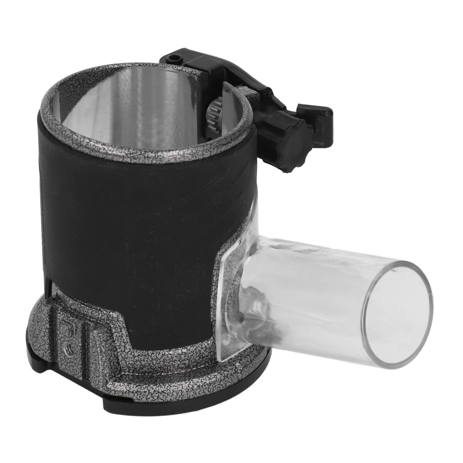 Aluminum Alloy Plunge Router Base with Dust Collection Cover, Transparent Woodworking Slotting Machine Dust Cover for Trimming Milling Grooving Carving