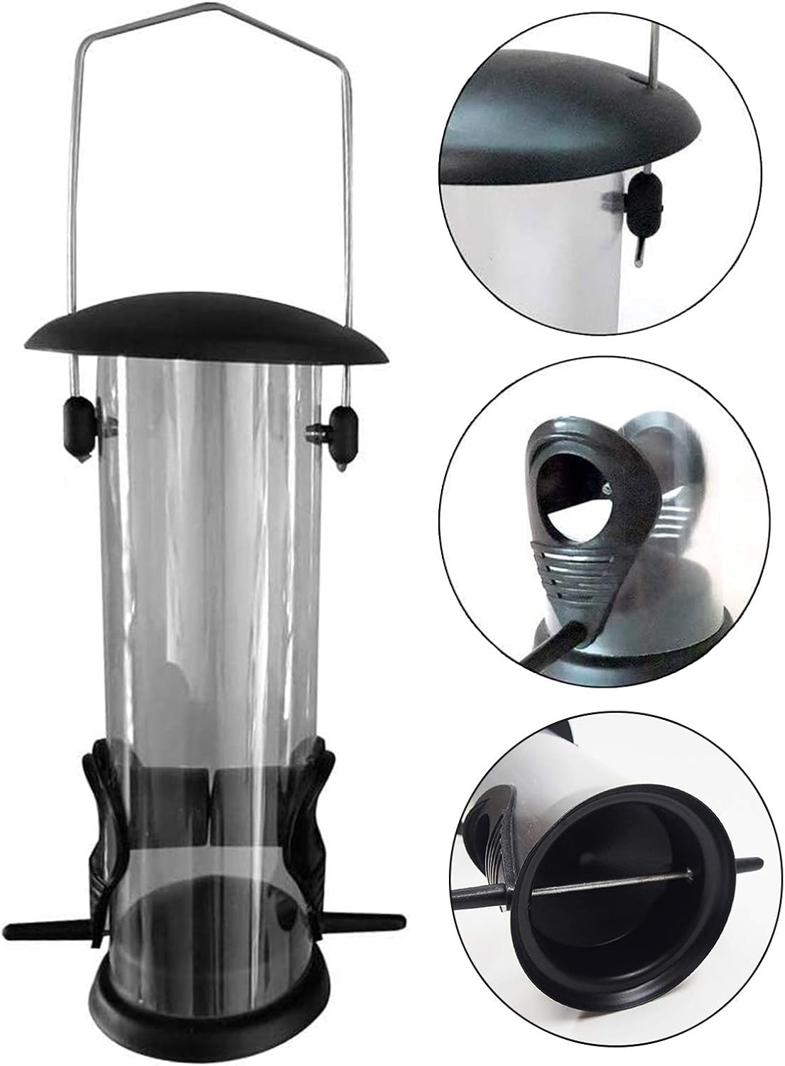 Bird Feeder for Small Birds Squirrel Proof Bird Feeder Wild Bird Seed Feeder Bird Feeders Hanging for Mix Seed Blends Sunflower Hearts Bird Food - Image 4