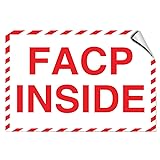 Facp Inside Hazard Fire Label Decal Sticker 7