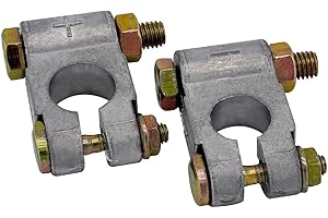 Lead Alloy Military Spec Battery Terminal Connectors, Ampper Top Post Battery Terminals Clamp Set for Marine Car Boat RV Vehi