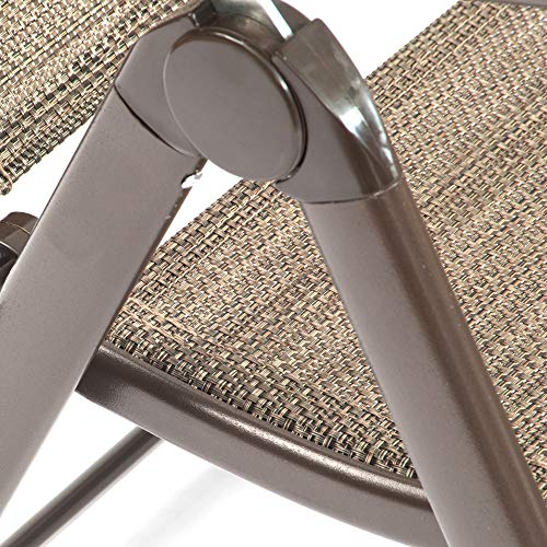 SunTime GF05014USA Metal Sunlounger Outdoor Lounge Chair, Bronze