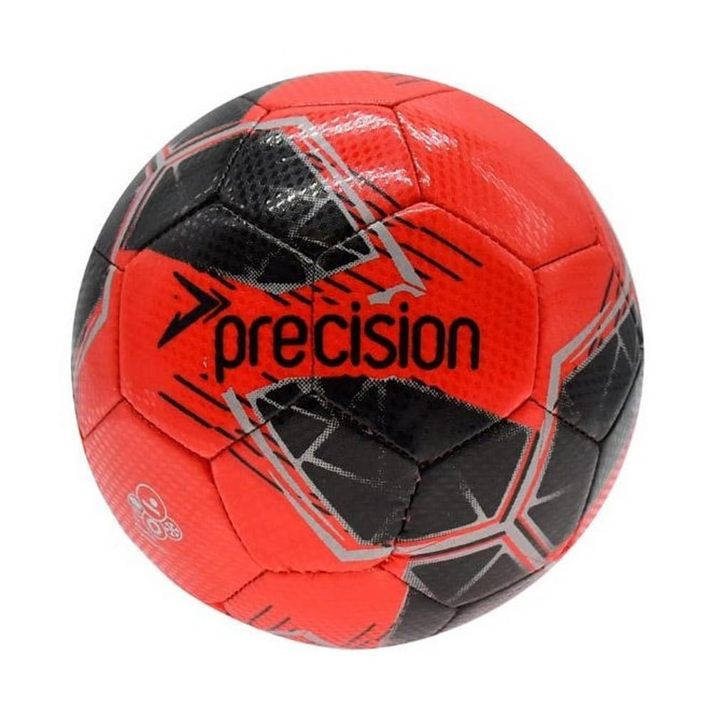 Precision Fusion High Performance Midi Football, Durable, Machine Stitched TPU, 2mm EVA Lined, Lightweight 220g, Black, Official Ball Size 2
