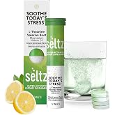 Seltz Stress Support Drink Tablets, Effervescent L-Theanine with Magnesium | Daily Balance, Daily Calm, Focus Support, No Sugar Added, Drop Fizz and Drink, Supports Hydration, 15 Tablets, 1 Pack