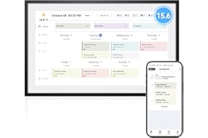 APOFIAL Calendar,Digital Calendar,15.6inch Large Digital Calendar FHD Resolution 1920 * 1080,Smart Touchscreen Interactive Display for Family Schedules - Wall Mount Included-32G&5G