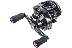 KiBcsLic Baitcasting Reel .5, 17.64LB Carbon Fiber Drag 7.2:1 Brakes Baitcaster Fishing Reel