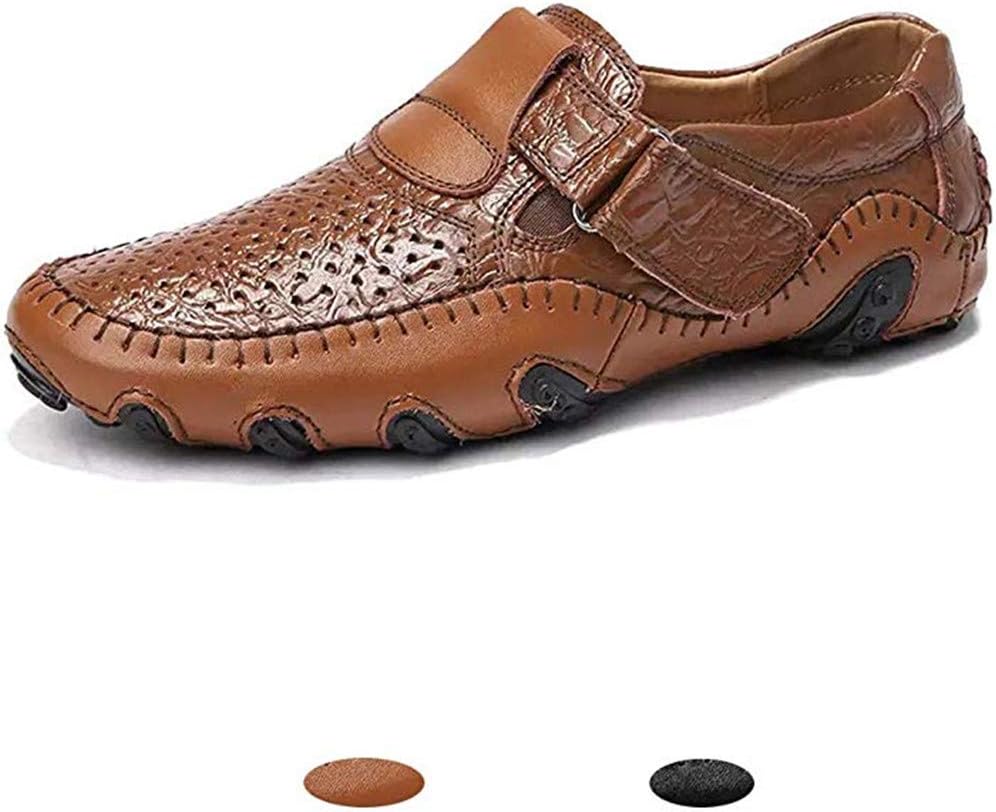 Asifn Loafers Slip-Ons Men's Casual Leather Driving Breathable Flats Moccasins Handmade Penny Boat Shoes