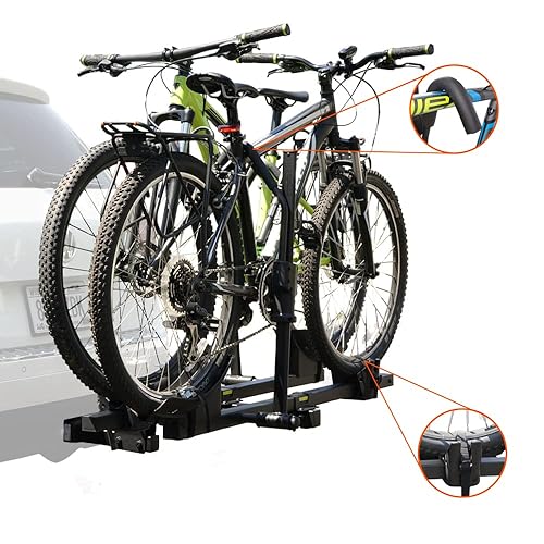 BV Hitch Mount Bicycle Rack Carrier for Car, Truck, SUV Tray Style Smart  Tilting Design (E-Bike/Fat Tire B