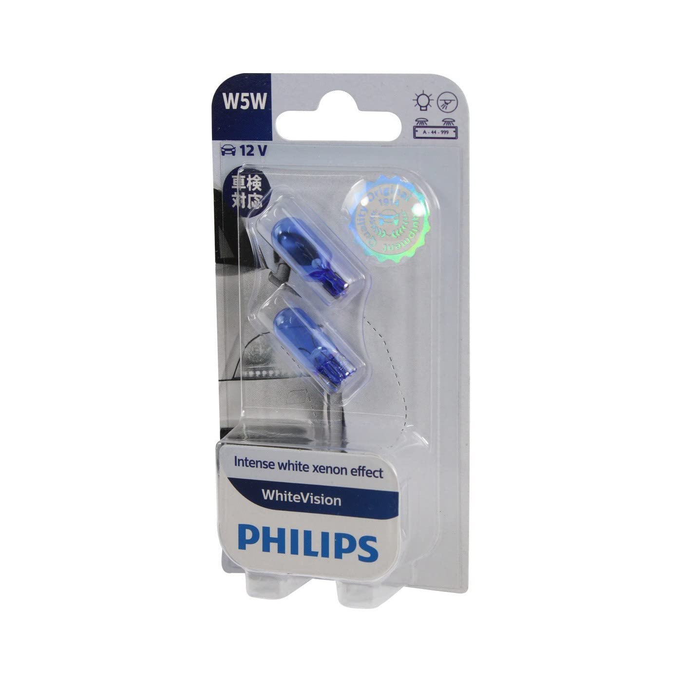 Photo 1 of Philips WhiteVision Intense White Xenon Effect W5W 12V 5W 194 T10 Bulbs (2 Pack) 12961WHV