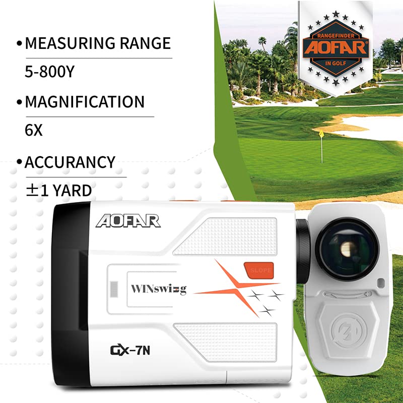 AOFAR GX7N Golf Rangefinder with Continuous Scan, Slope and Angle