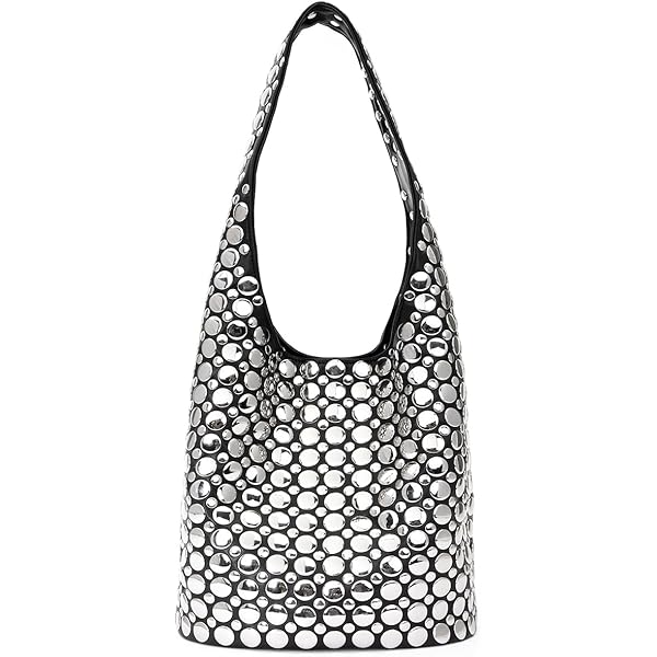 Amazon.com: Punk Rock Studded Leather Hobo Handbags for