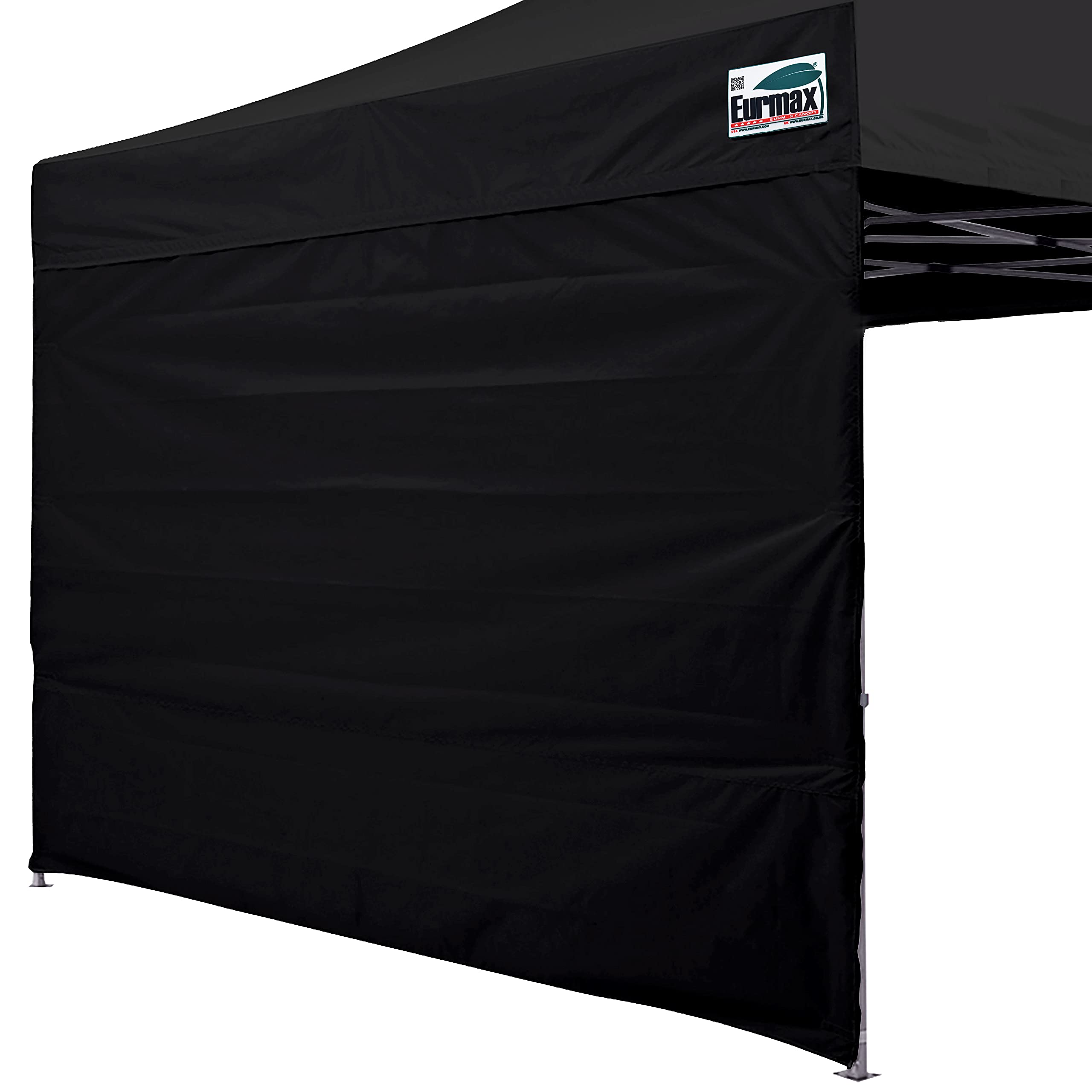 Photo 1 of Eurmax USA Instant Canopy SunWall for 8x8 Canopy Tent, Canopy Sidewall,1 Pack Wall Only(Black)