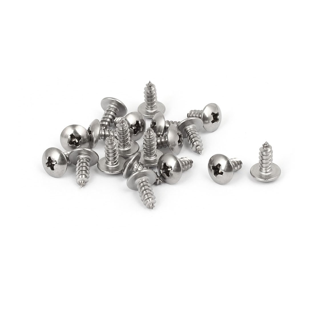 Sourcingmap M4x10mm 316 Stainless Steel Truss Phillips Head Self Tapping Screws 20pcs