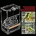 No Mess Acrylic Pet Parrots Birds Feeder with Perch Cage Automatic Food Feeder Cage Toy Parakeet Seed Food Container(M Double Type)thumb 3