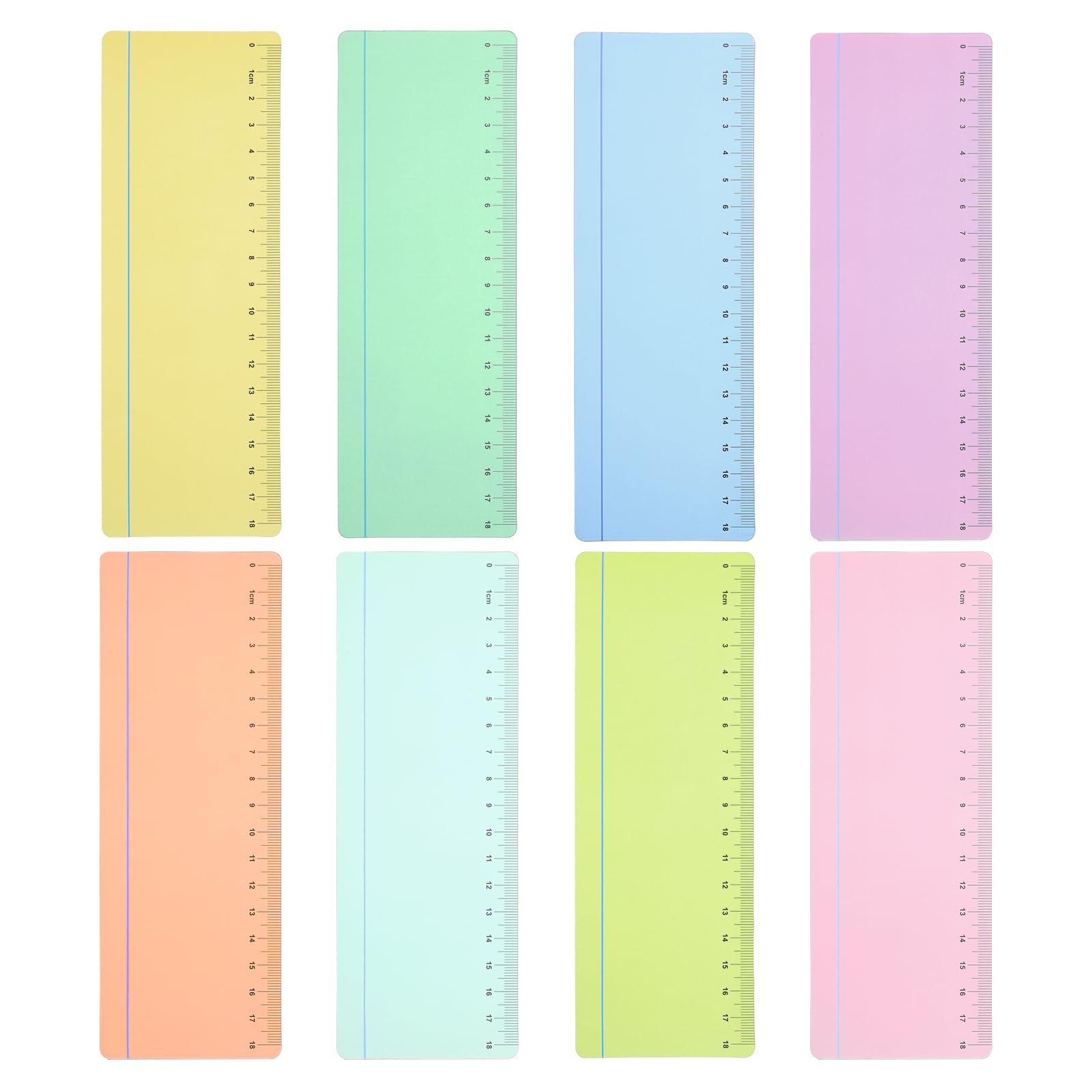 PATIKIL Guided Reading Strips, 8pcs Highlight Colored Overlay Bookmark Reading Tracking Ruler with Line Teacher Teaching Supplies for Classroom, Multi Color