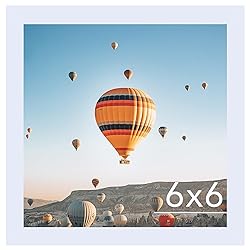 JCJMY 6x6 Picture Frame White for Wall Hanging or